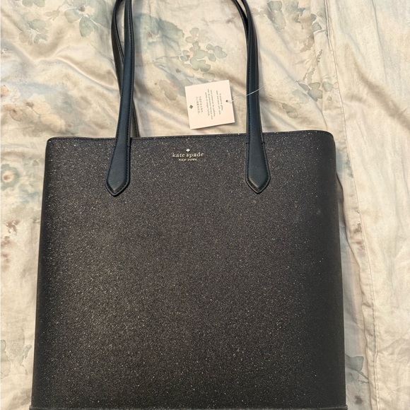 Kate Spade Black Structured Leather Tote New with Tags